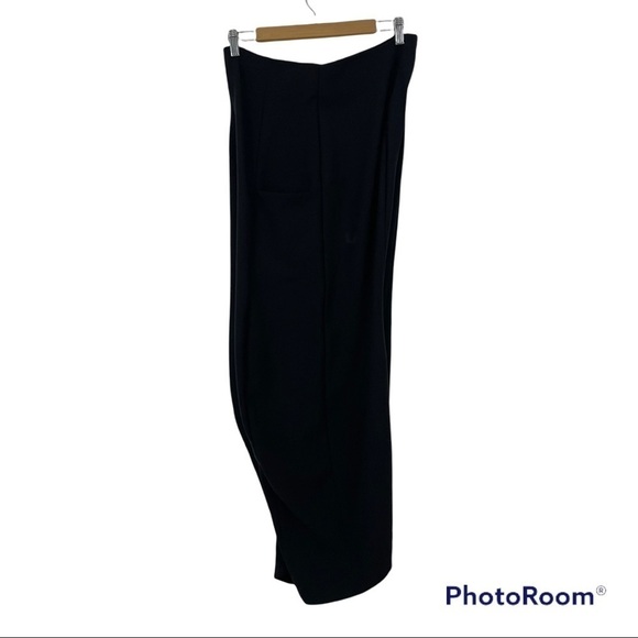 Matthildur Handmade High Rise Black Wide Leg Pants Medium - Picture 8 of 16